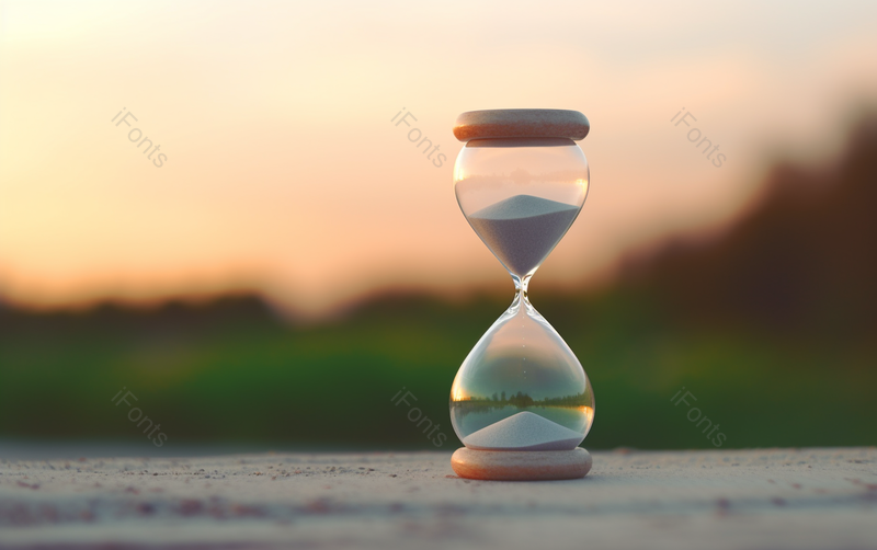 黄昏日落下的倒计时流沙沙漏,高清,摄影图,摄影图片,图片大全,摄影图免费下载